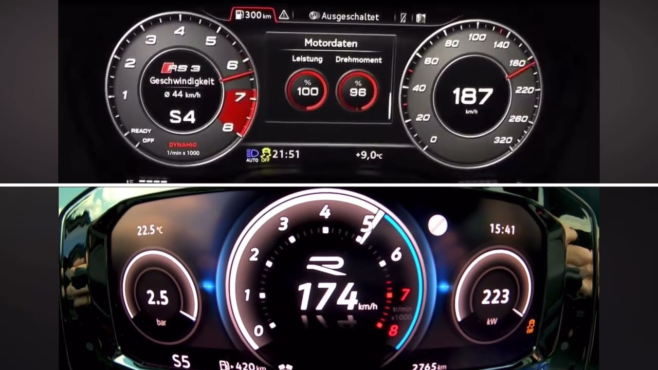 Audi Rs3 8v 400cv vs VW Golf 8r 320cv