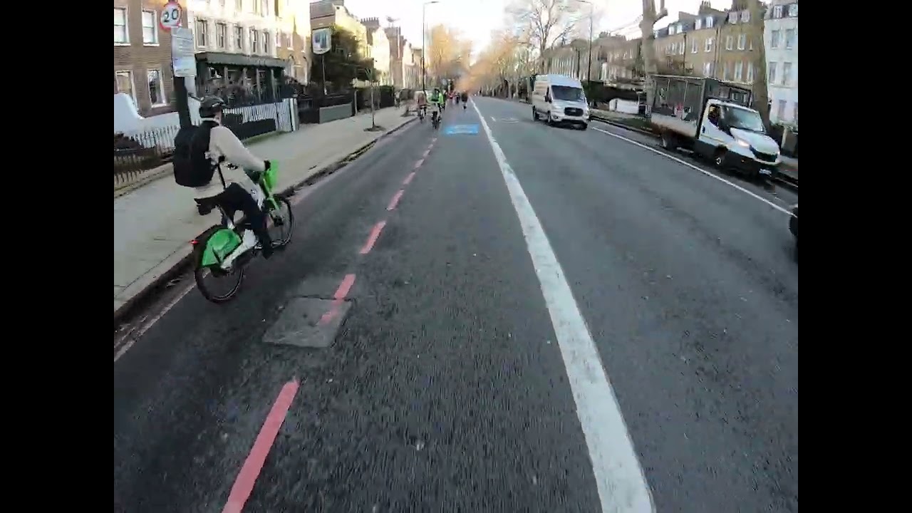 Coldest day commute massive crowd of cyclists