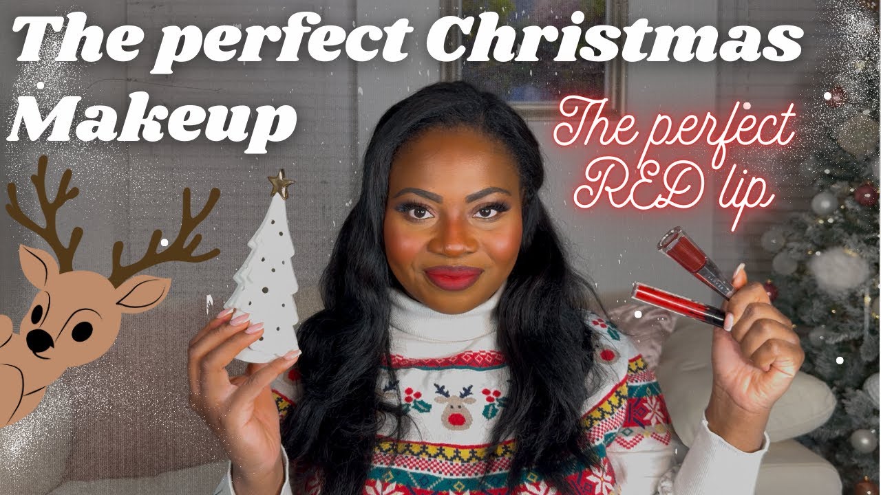 The Perfect Christmas Makeup - with the ULTIMATE Perfect RED Lip | RubyRoseLauren