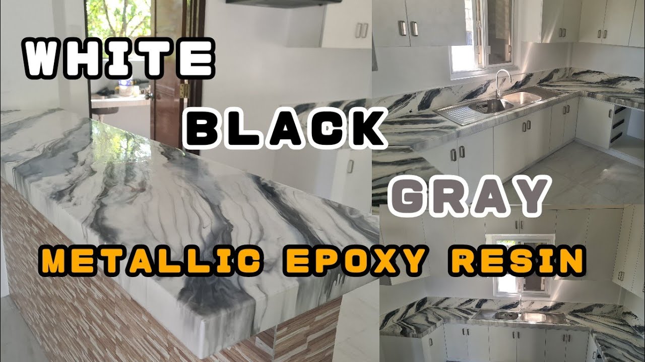 WHITE, BLACK, GRAY MARBLE (METALLIC EPOXY RESIN) SAN VICENTE STA.IGNACIA TARLAC PROJECT