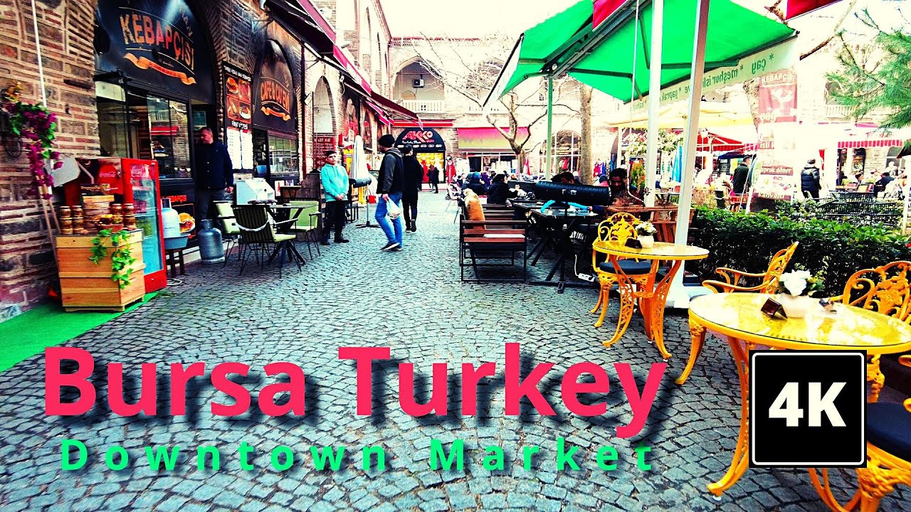 Turkey. Bursa Downtown Market. 4K