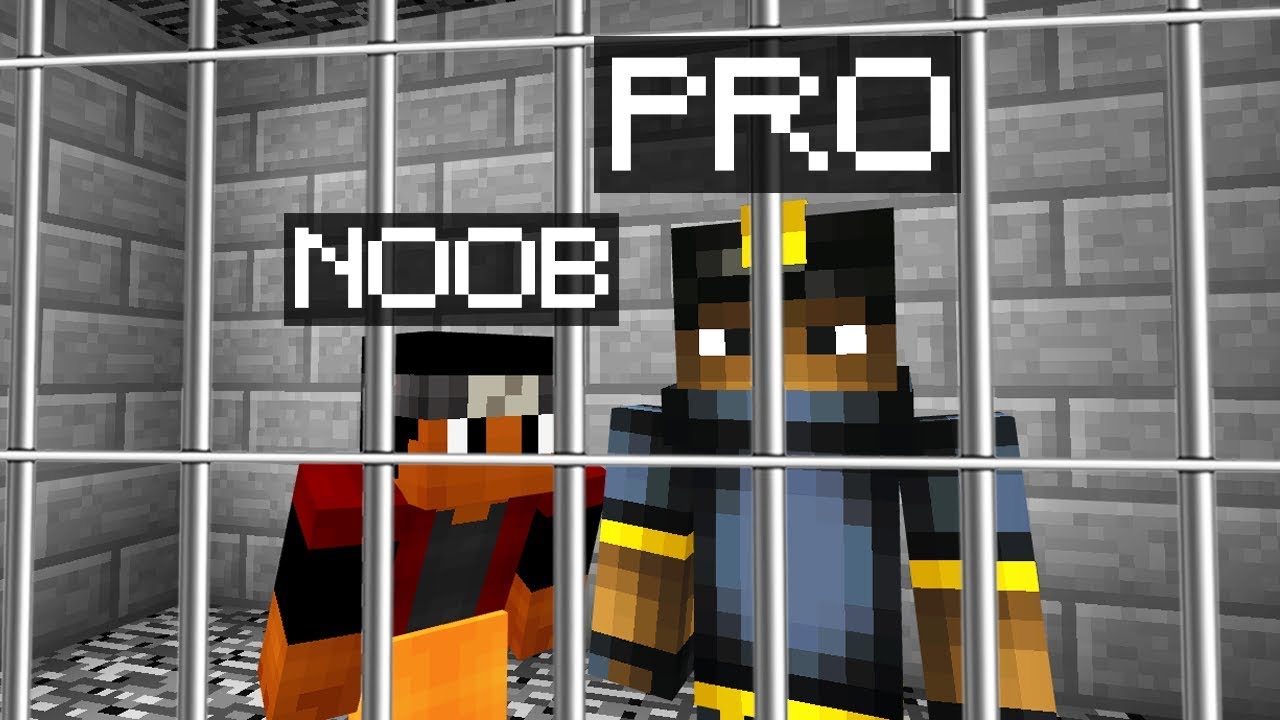 Noob vs Pro PRISON ESCAPE JAILBREAK Challenge in Minecraft Pocket Edition