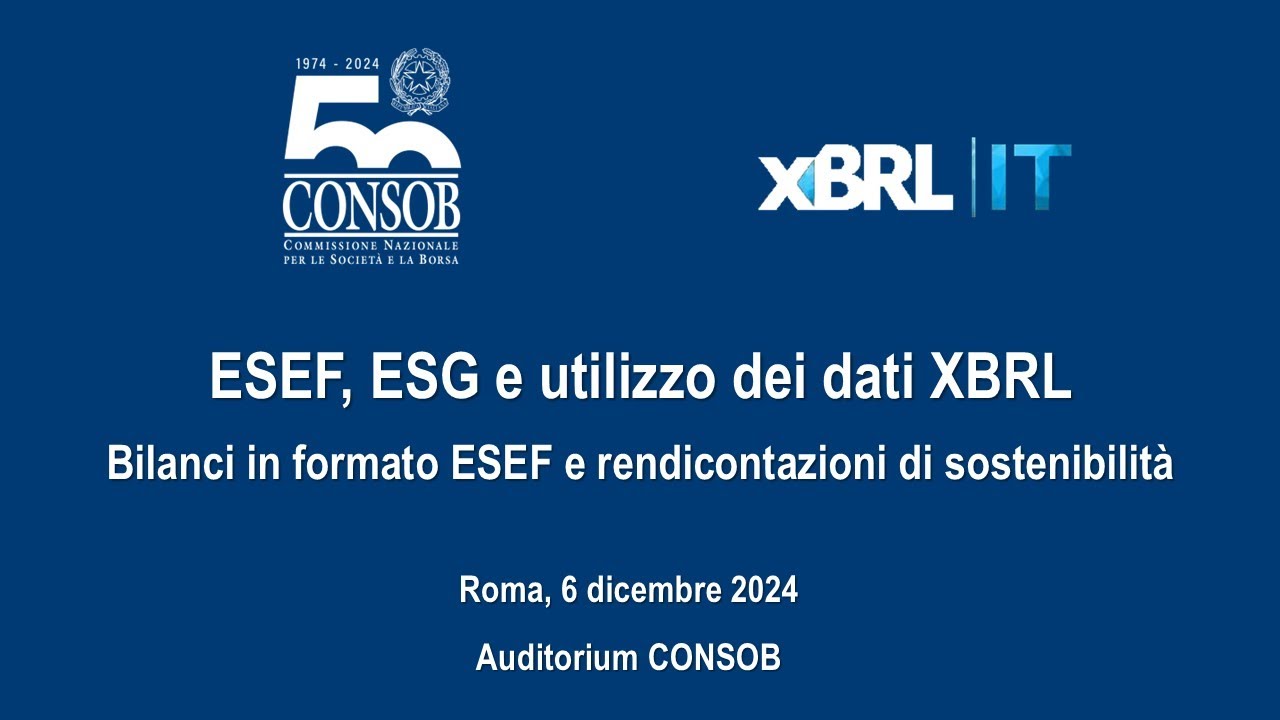 ESEF, ESG e utilizzo dei dati XBRL