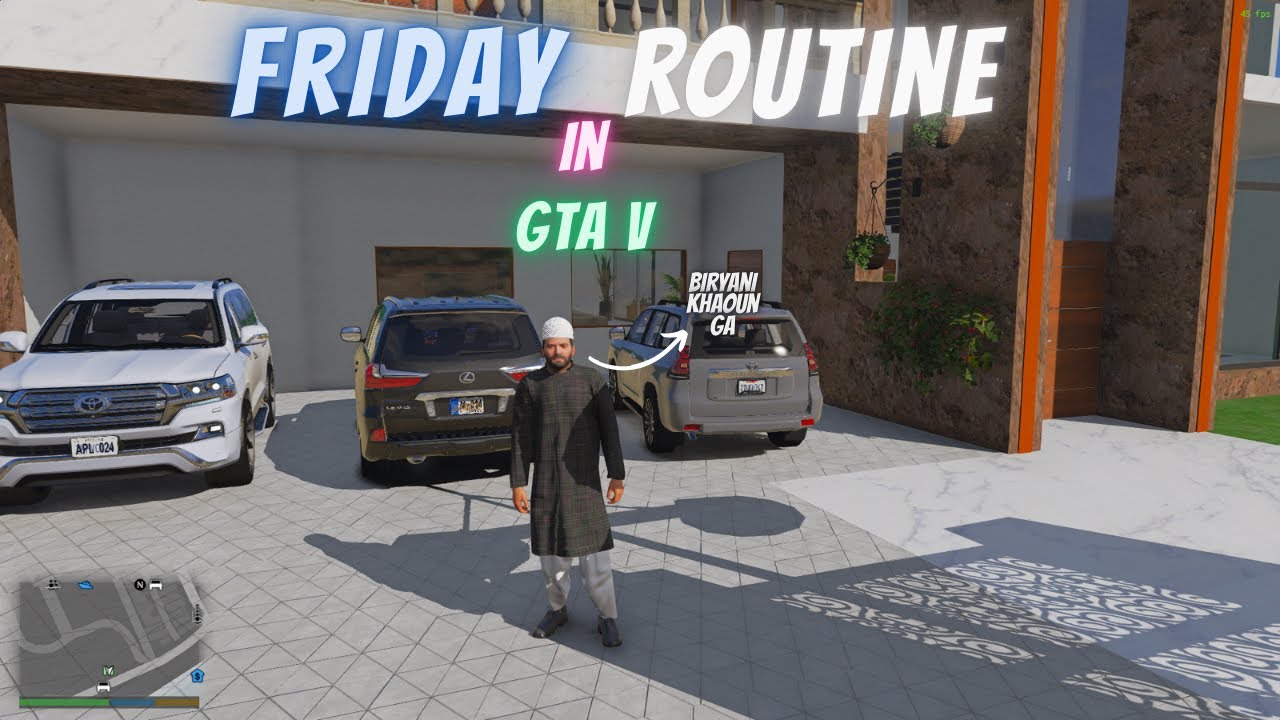 Friday Vibes in GTA V | Namaz, Biryani & My LC200 in Fresh Paint 