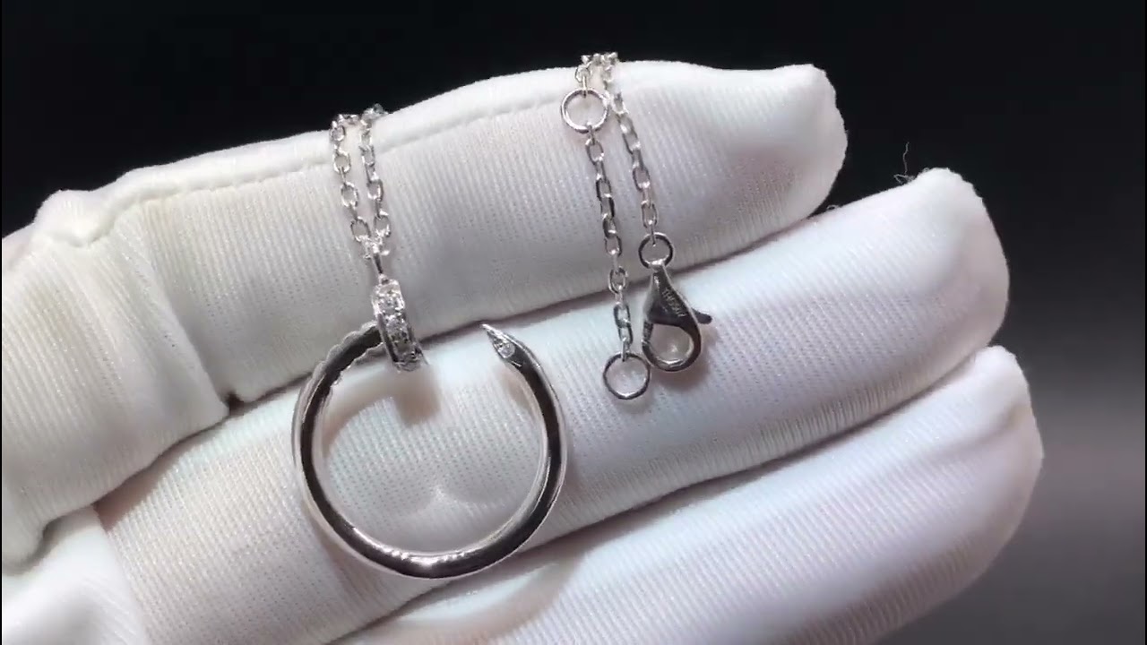 Cartier Juste un Clou 18k White Gold Diamond Pendant Necklace