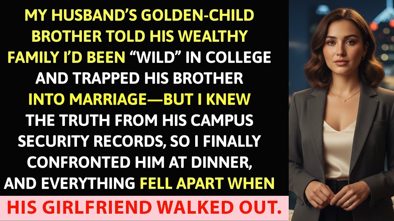 My Husband's Golden Child Brother Told His Rich Family I Had a Wild Reputation in College and...