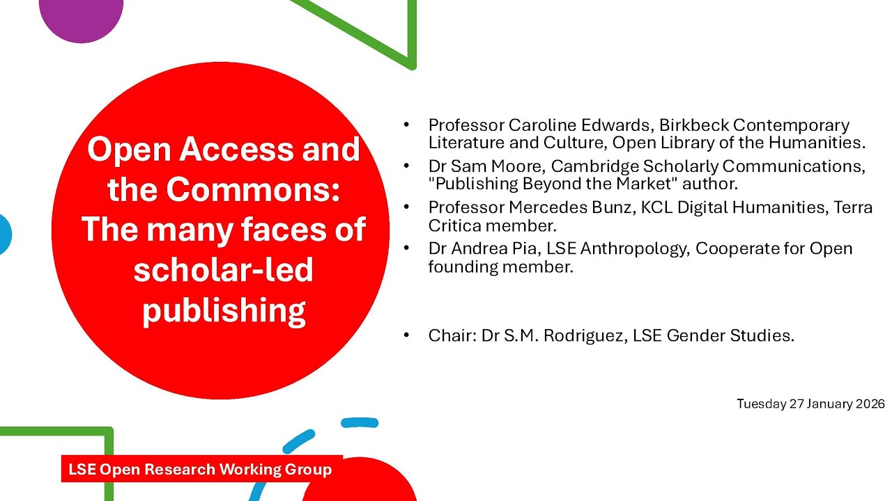 Open Access and the Commons: the many faces of scholar-led publishing