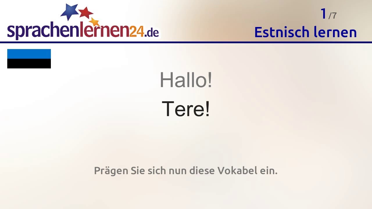 Estnisch lernen (kostenloses Sprachkurs-Video)