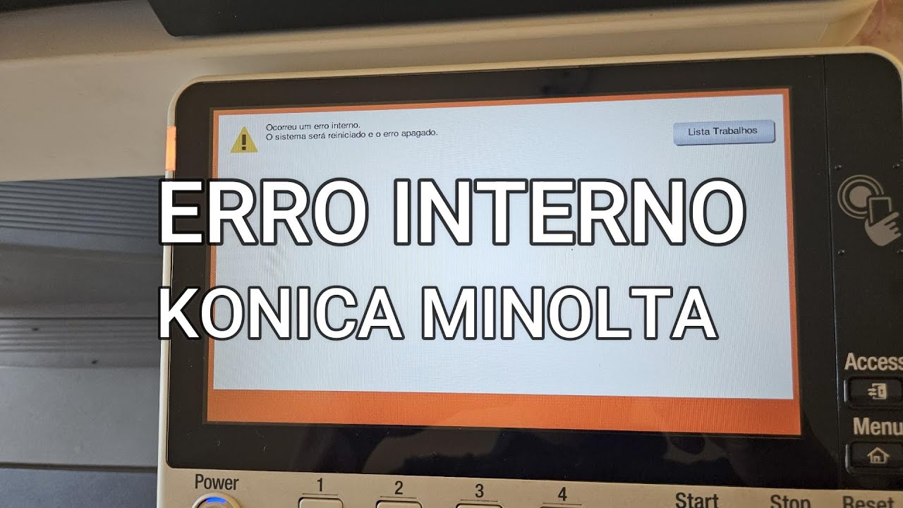 ERRO INTERNO KONICA MINOLTA | INTERNAL ERROR KONICA MINOLTA #grafica #konicaminolta