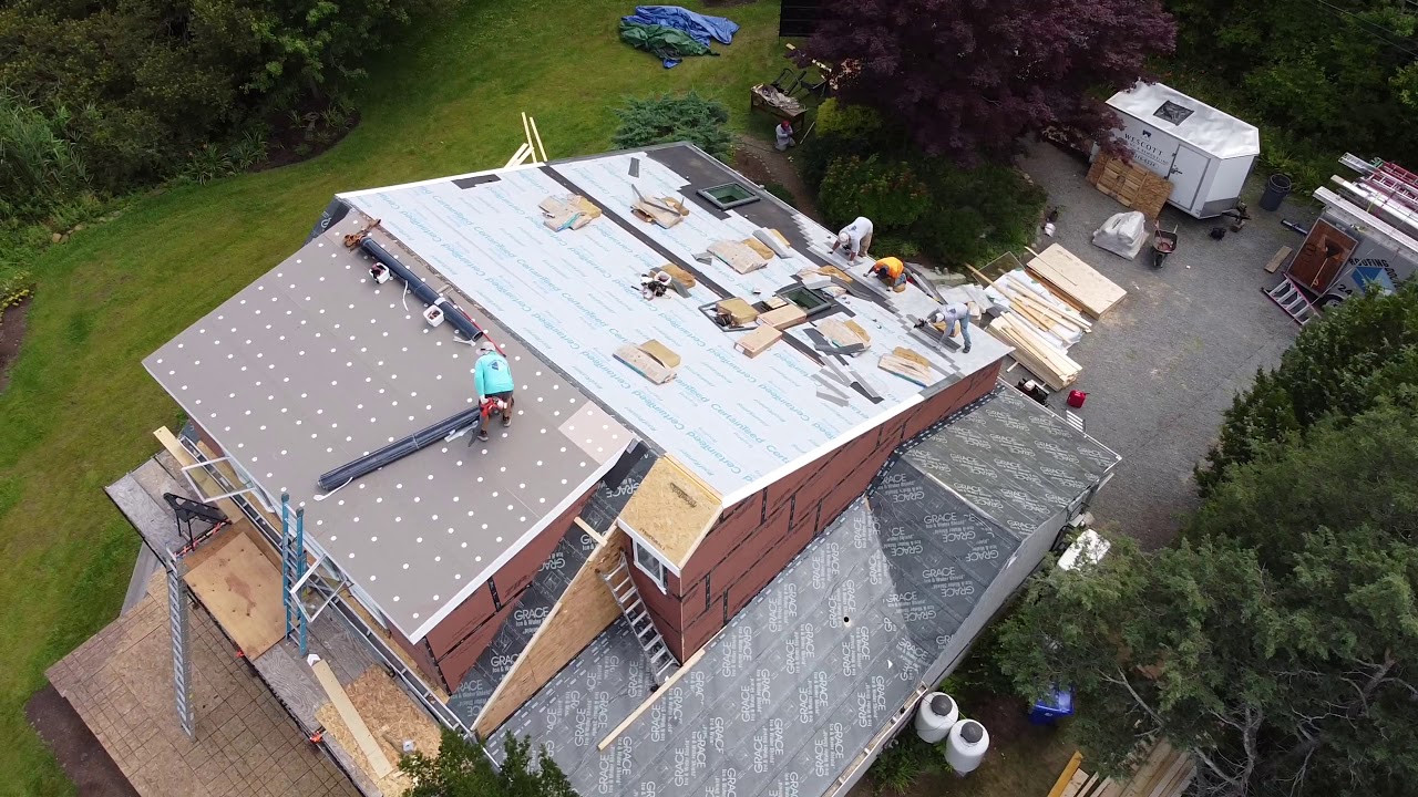 Another drone shot of a Warren, RI job with Westcott Building & Remodeling