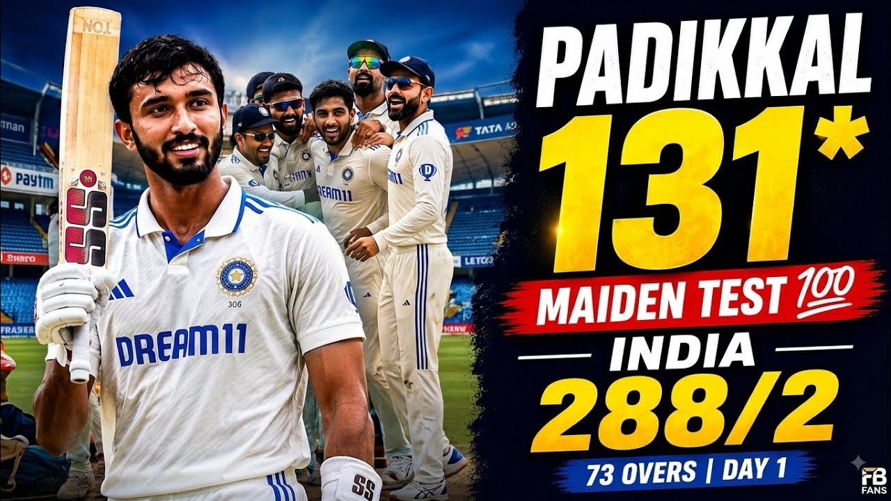 India 288/2! Padikkal&rsquo;s Maiden Test Century 🔥 | 131 vs Sri Lanka*