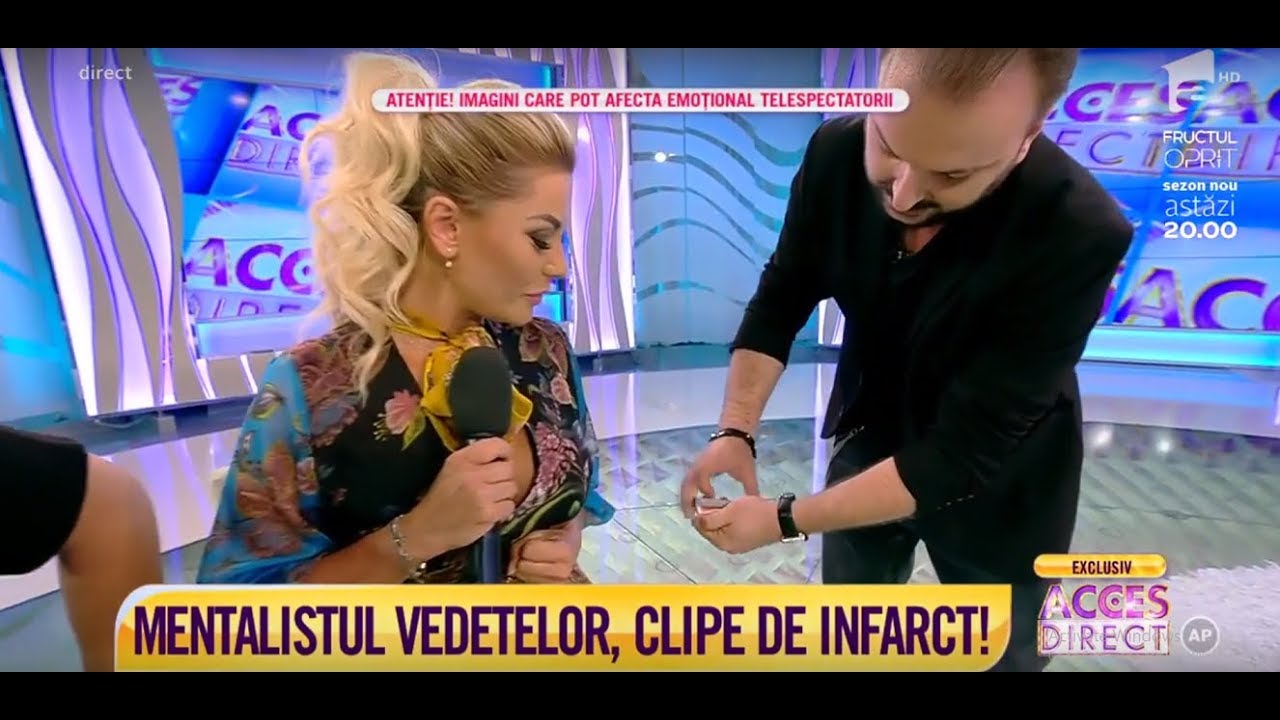 Mentalistul Simion R. Ștefan trece vedetele prin clipe de infarct &icirc;n platoul Acces Direct