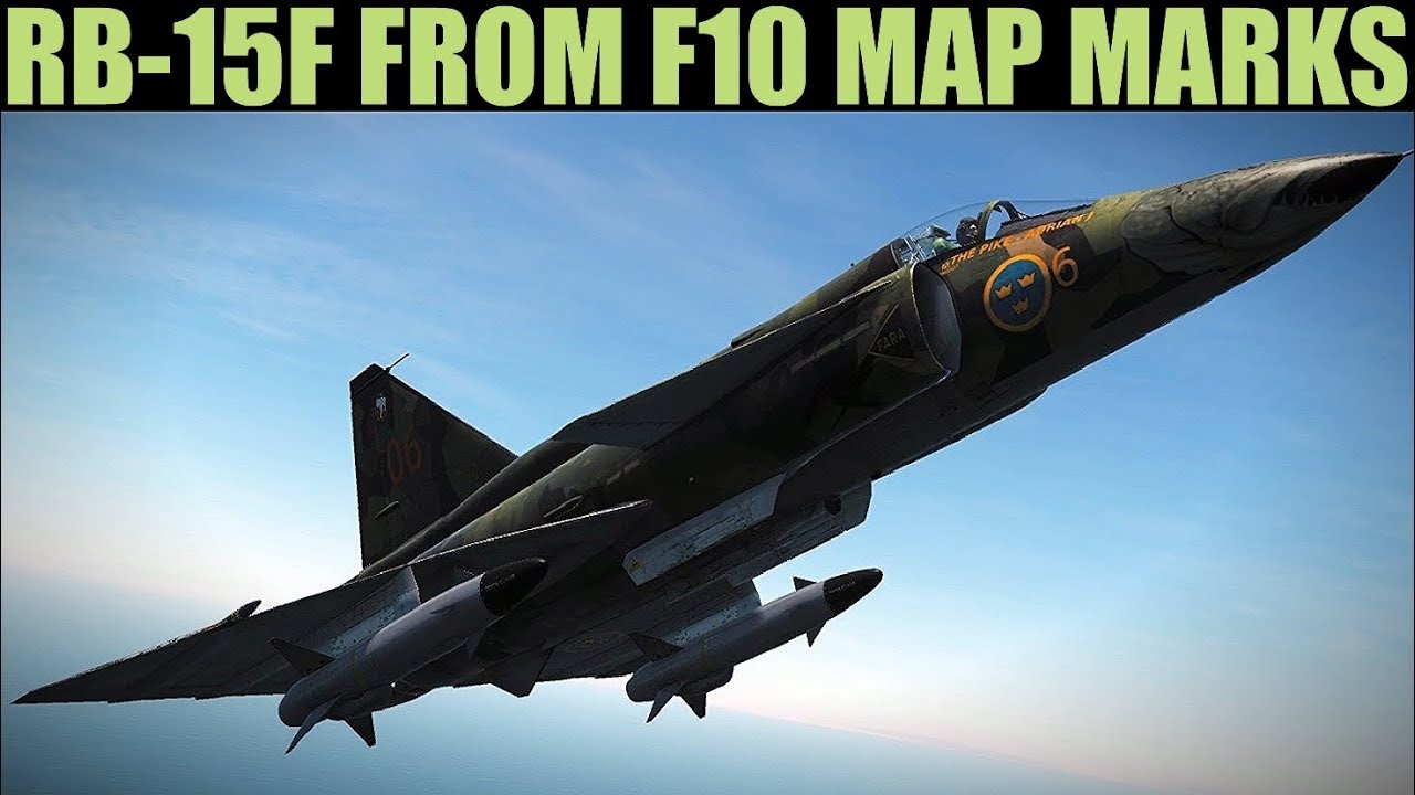 AJS37 Viggen: RB-15F с меток на карте F10 | DCS WORLD