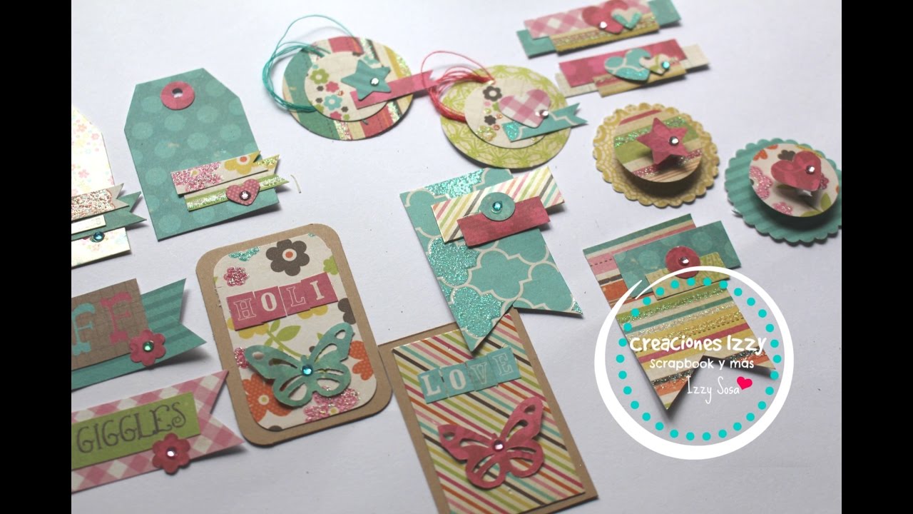 DIY Embellecedores con scraps ...... DIY scrapbook embellishments * Creaciones Izzy