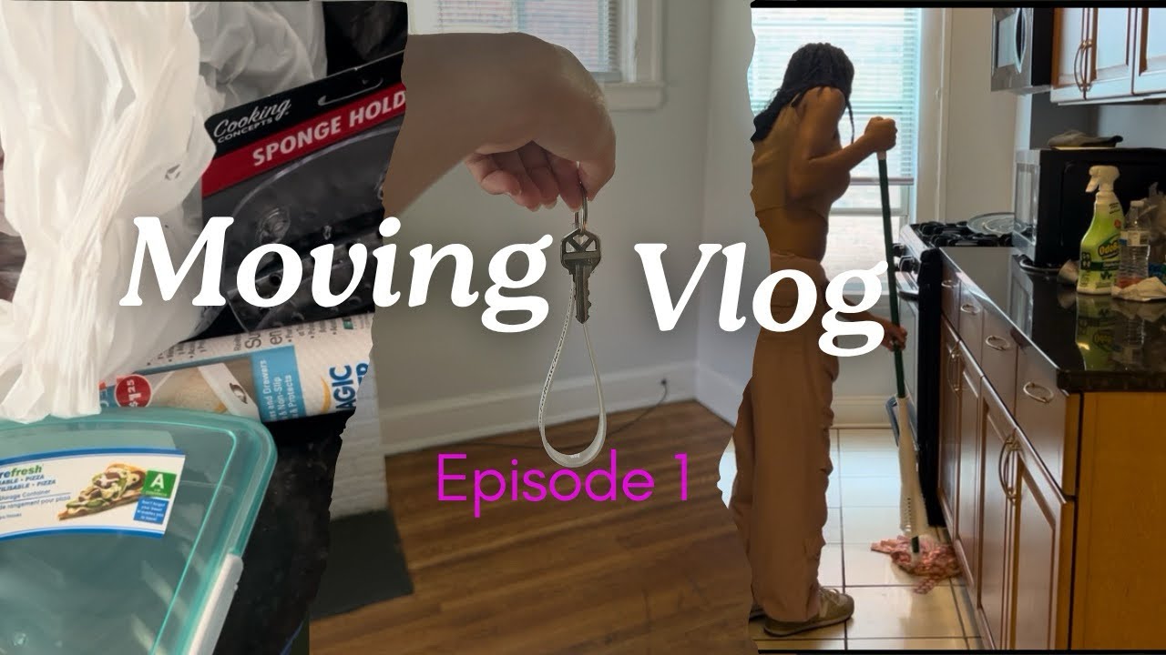 Moving vlog📦 ep.1 | Moving into my first apartment at 20 | apartment tour, deep clean, shopping haul