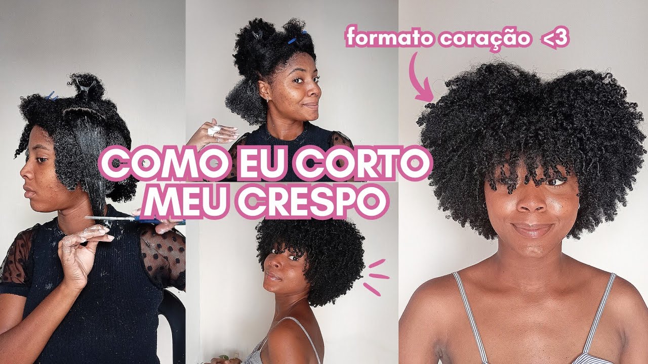 Como eu corto meu crespo sozinha | formato coração 💖 + respondendo dúvidas sobre meu corte
