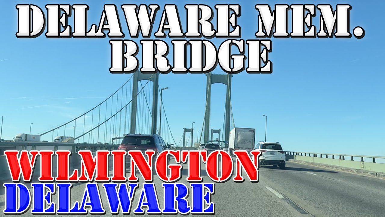 Delaware Memorial Bridge South - New Jersey to Delaware - 4K Infrastructure Drive