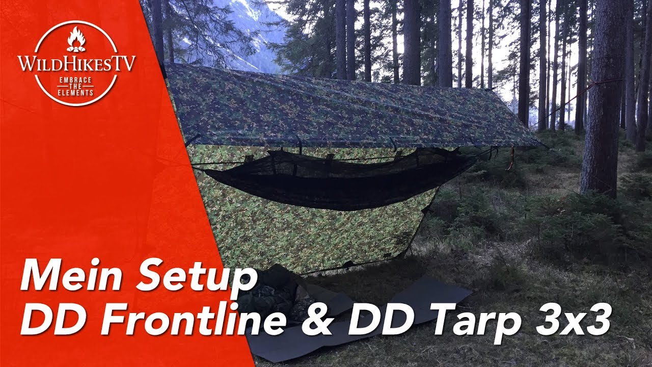 Mein Hängematten Setup - DD Hammock Frontline - DD Tarp 3x3 - Multicam