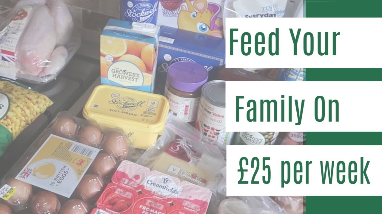 Feed your family for £25 a week - Food shopping on a budget and meal plan for family of 4!