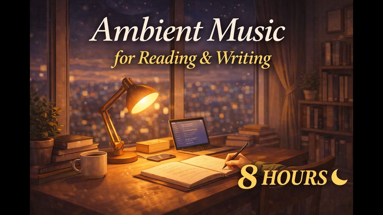 8 Hours Ambient Music for Reading & Writing (Calm Focus Background)