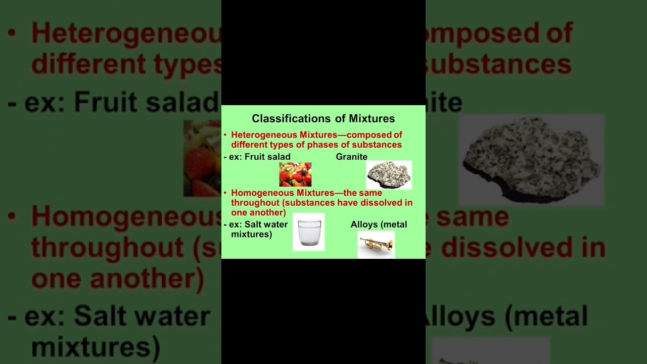 Homogeneous Mixture and Heterogeneous Mixture #homogeneousmixtures #heterogeneousmixtures #mixtures
