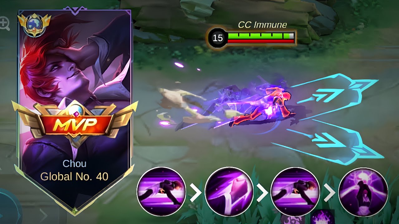 ABUSING THIS CHOU BURST ONE SHOT COMBO TRICK AGAINST META HEROES IN HIGH RANK (must try) 🔥🔥