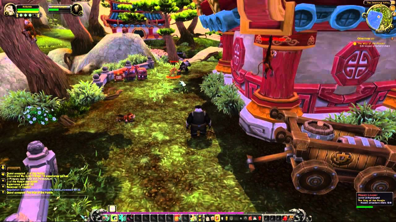 Pandaren Mönch eine Stunde aus dem Startgebiet WoW Mists of Pandaria