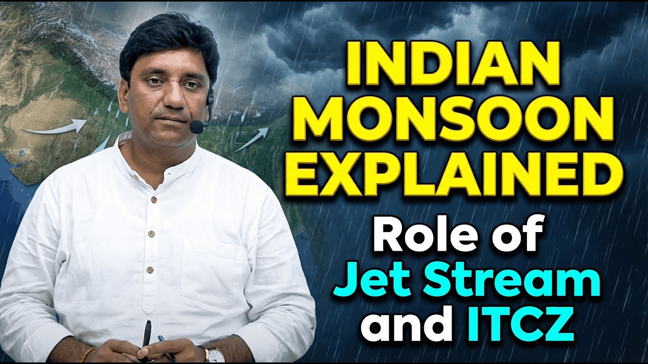 Indian Monsoon Explained: Role of Jet Streams & ITCZ | UPSC Geography 2026