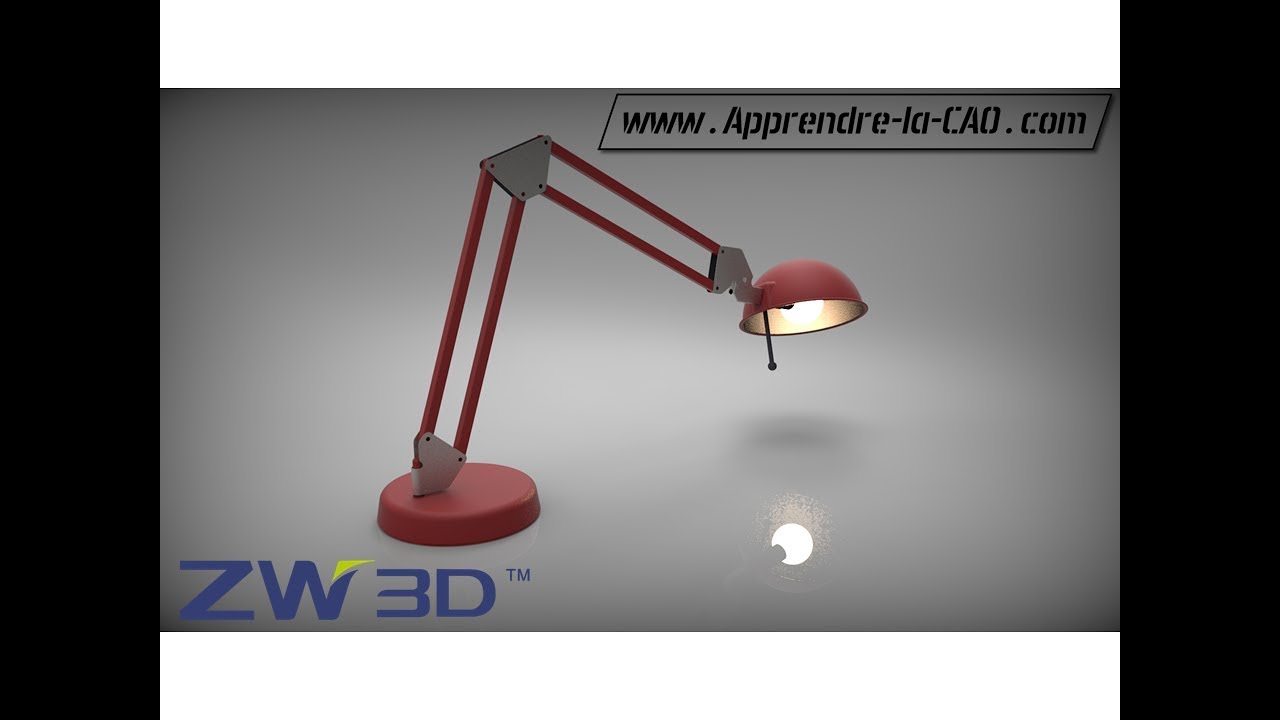 Tuto ZW3D - Assemblage de la lampe de bureau