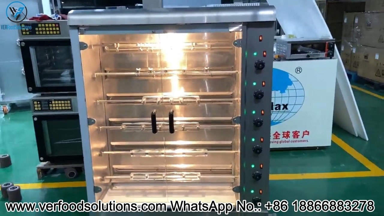 VERFOODSOLUTIONS Electric Rotisserie Oven Heated Test Before Delivery for the USA Customer