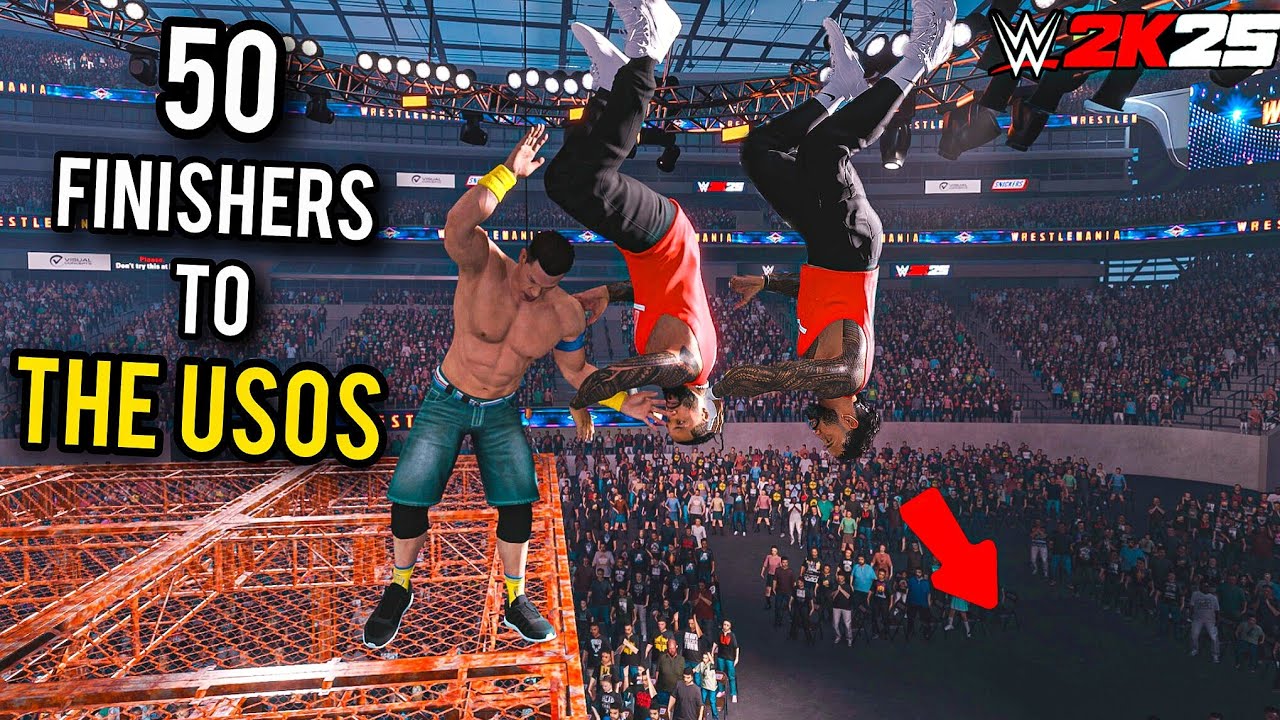 50 ФИНИШЕРОВ для братьев Усо (Джей Усо и Джимми Усо) - WWE 2K25