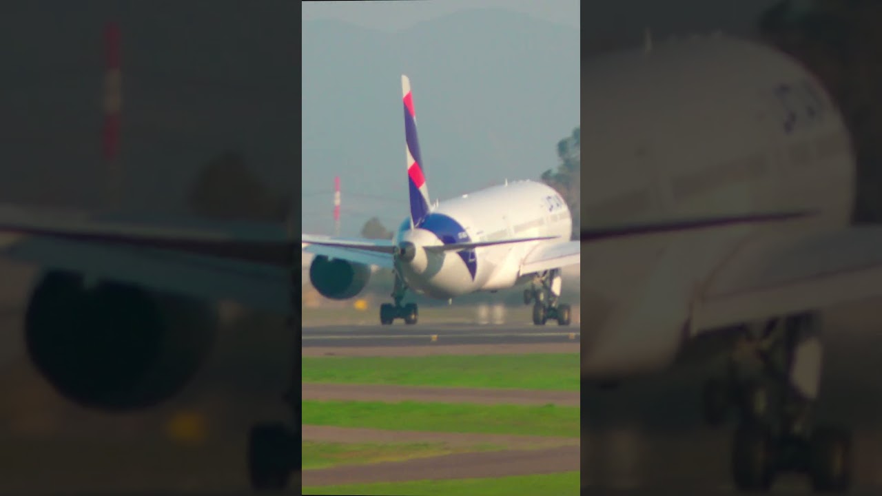#latamairlines #boeing #787 taking off at #santiago airport