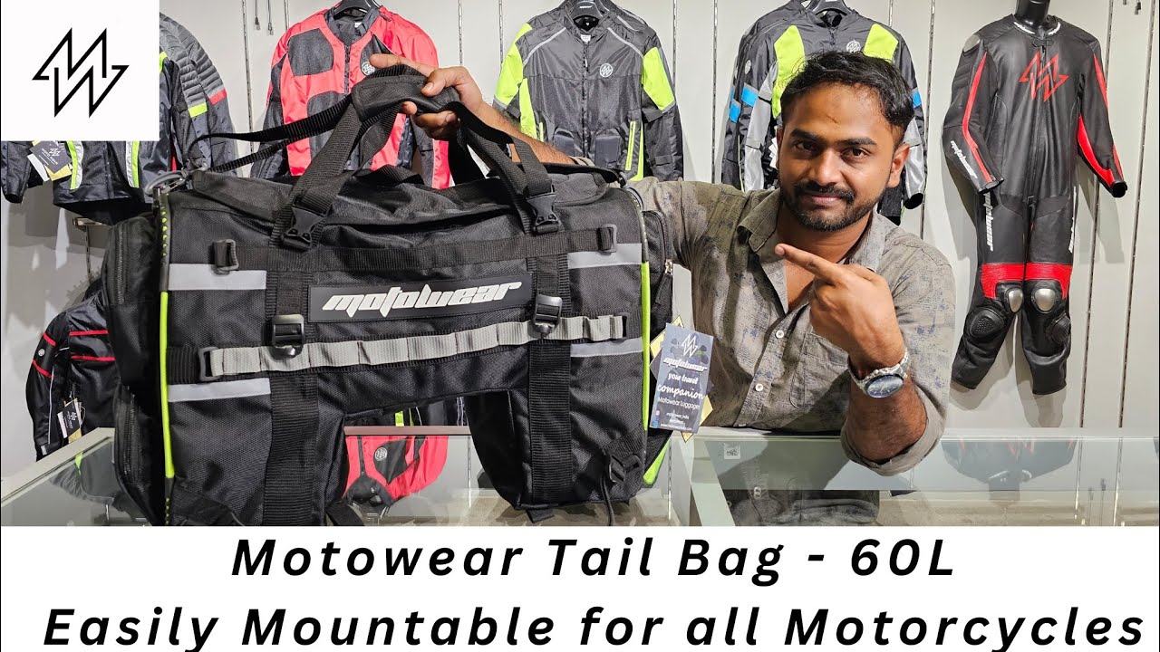 Motowear Tail Bag - 60L - Easily Mountable for all Motorcycles - #motowear