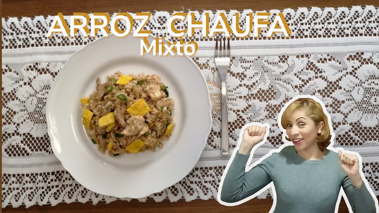 ARROZ CHAUFA MIXTO CON POLLO Y CARNE | RECETA PERUANA