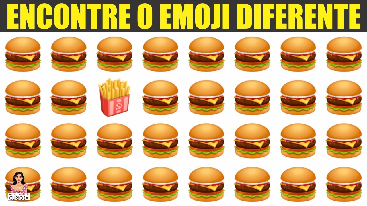 DESAFIO - ENCONTRE O EMOJI DIFERENTE EM 12 SEGUNDOS [ IncrivelMente Curiosa ]