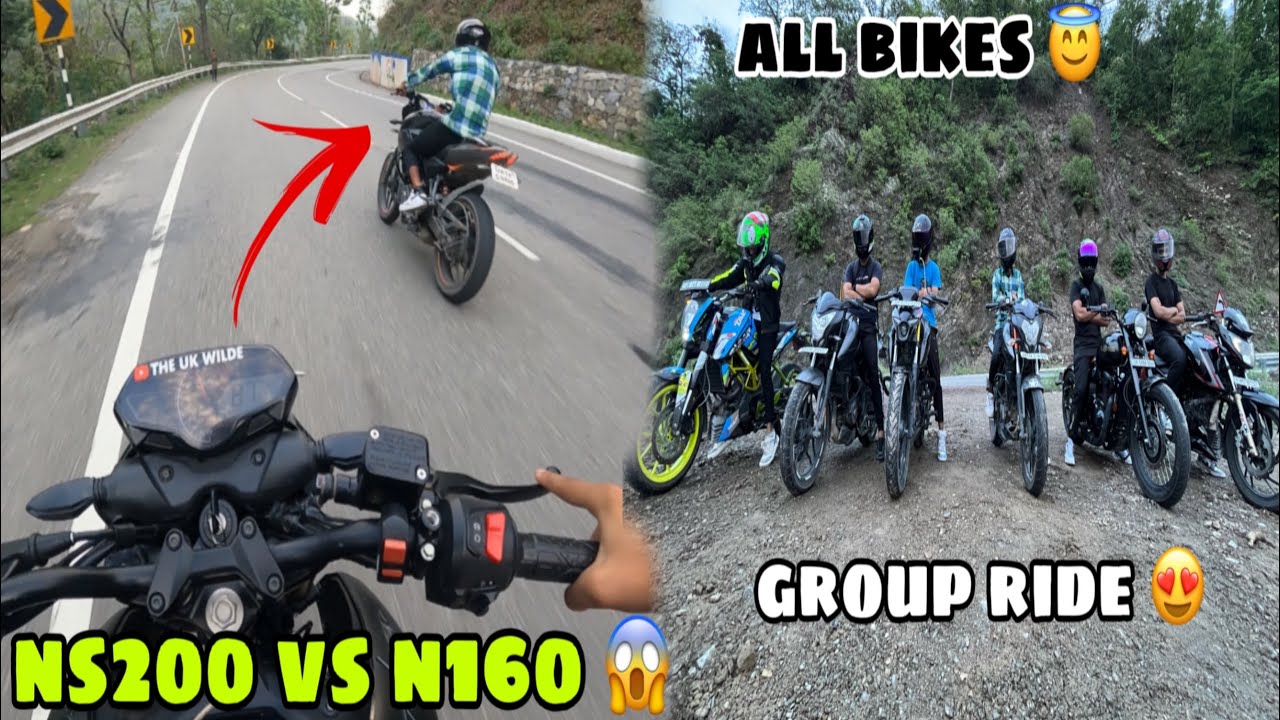 Hyper ride in mountain 🏔️ ns200 vs n160 | group ride ❤️ | The UK wilde
