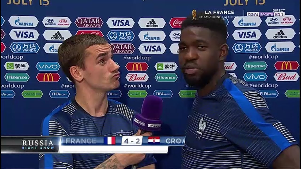 France vs Croatie 4 2 Les Réactions de SAM Umtiti, Griezmann, Deschamps, Pavard et Mendy