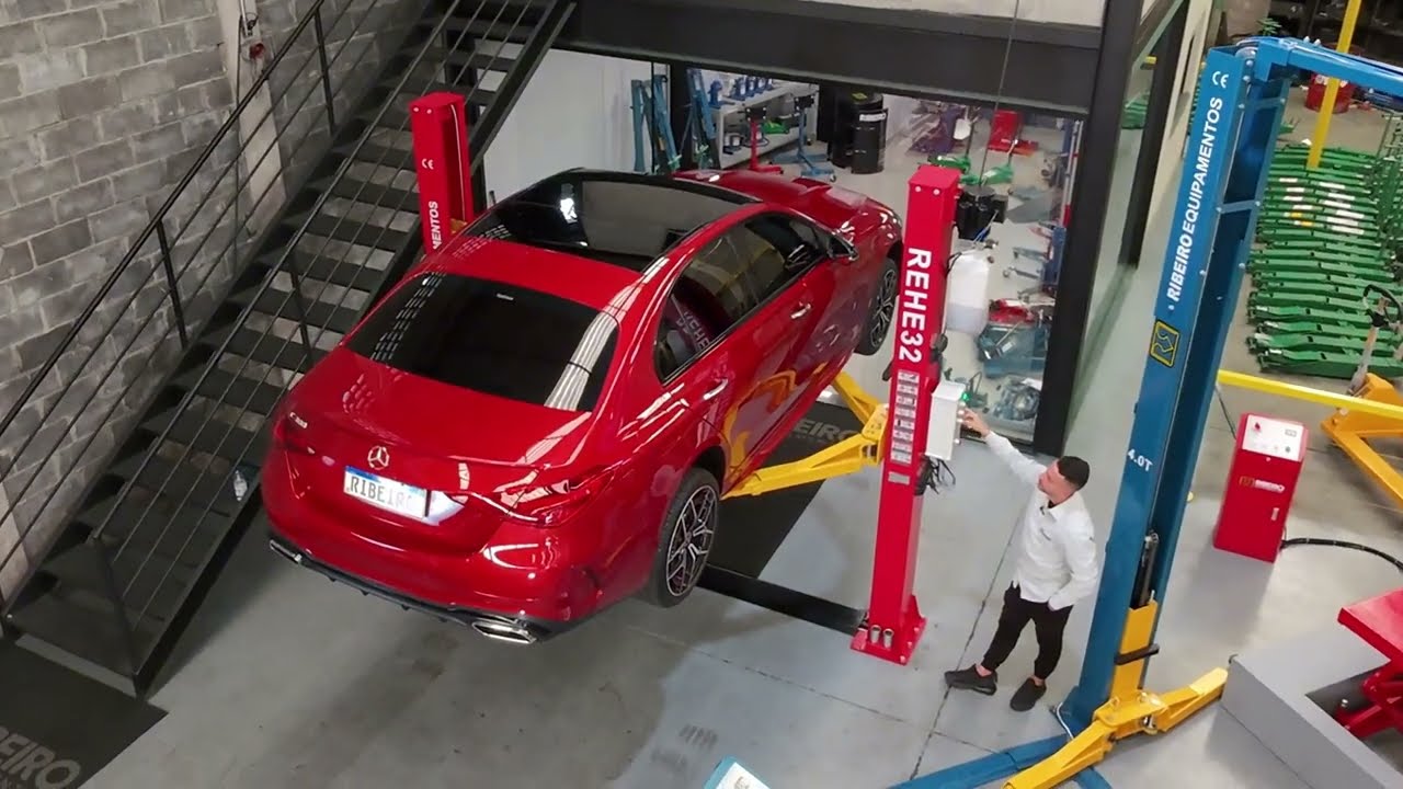 Elevador Automotivo Eletro-Hidráulico c/ Destrava Elétrica | Segurança e Praticidade - REHEI32