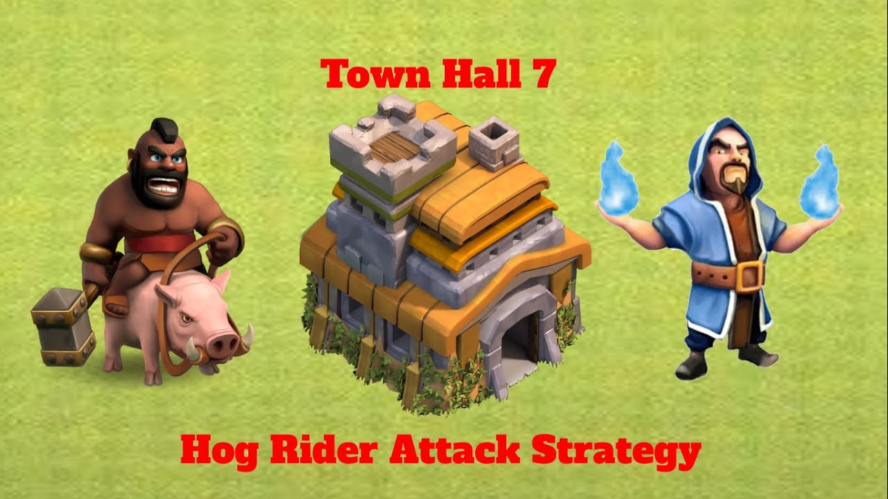 Clash Of Clans Town Hall 7 Mass Hog Rider Attack Strategy