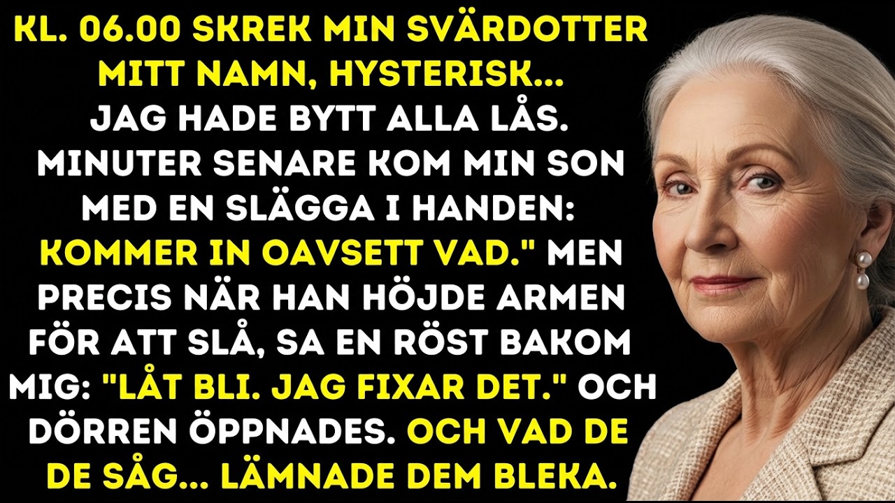 Min son och svärdotter försökte slå ner min dörr… jag öppnade och de frös!