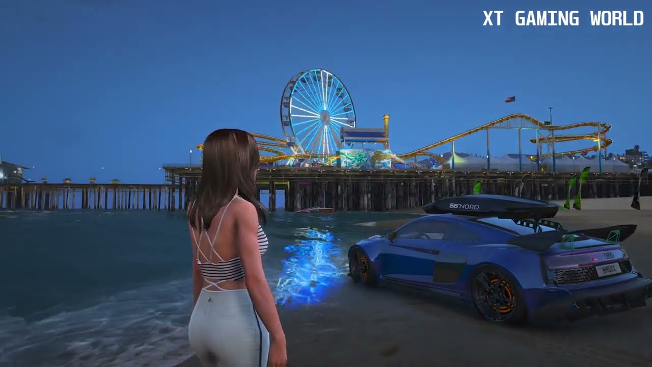 GTA 5: Графика нового уровня с модом QuantV и реалистичный игровой процесс на ультра-настройках R...