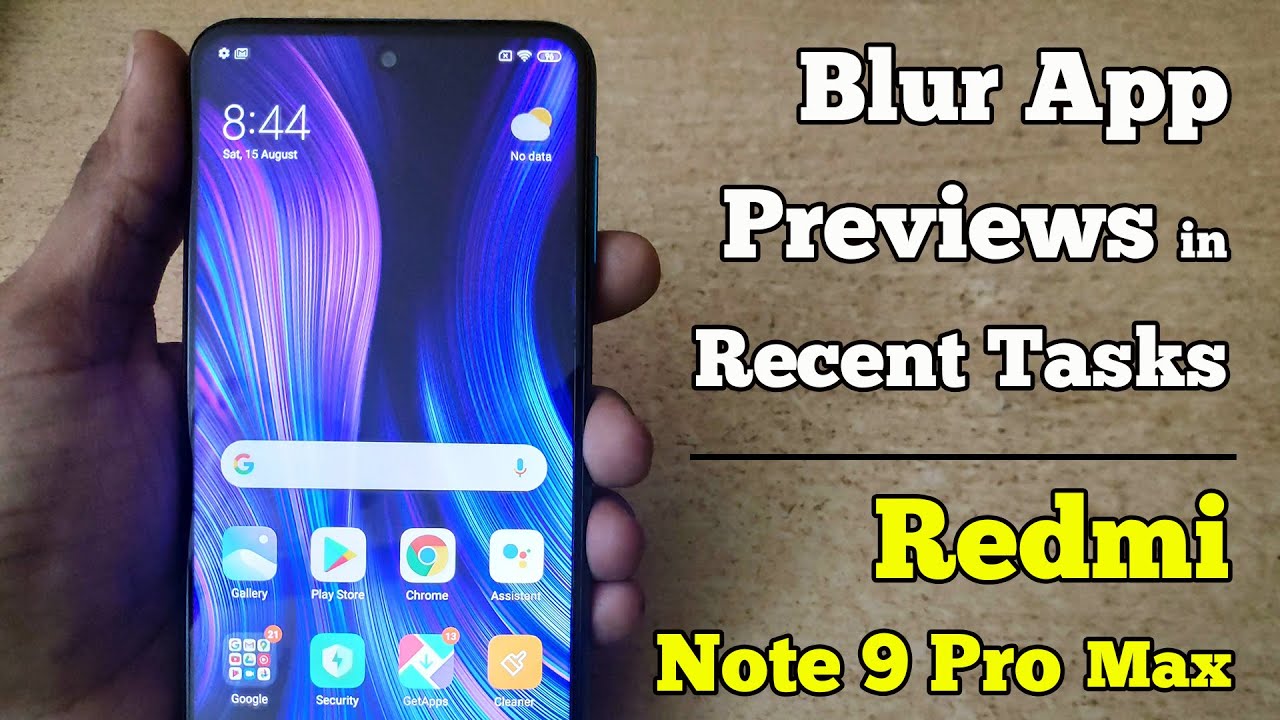 How to Blur App Previews in recent tasks on any Xiaomi Redmi phones running MIUI 11 / 12
