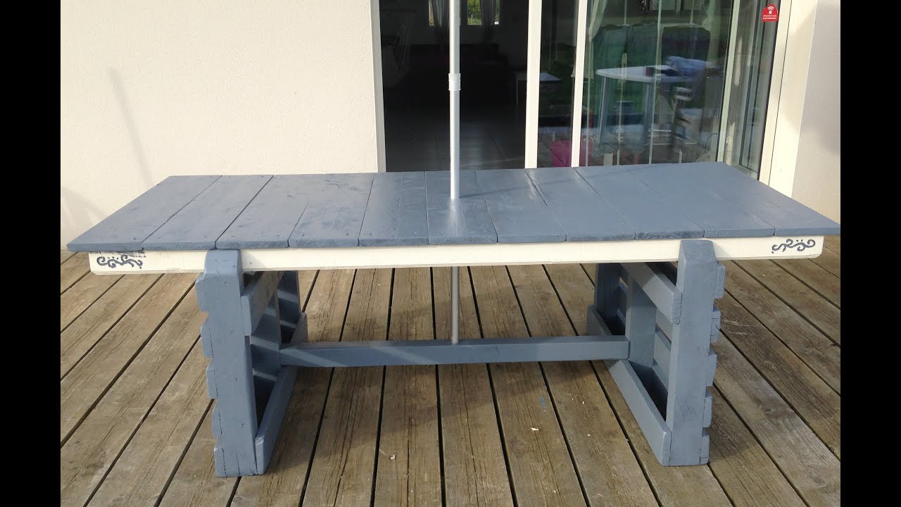 CREATION d'une TABLE de JARDIN en PALETTE