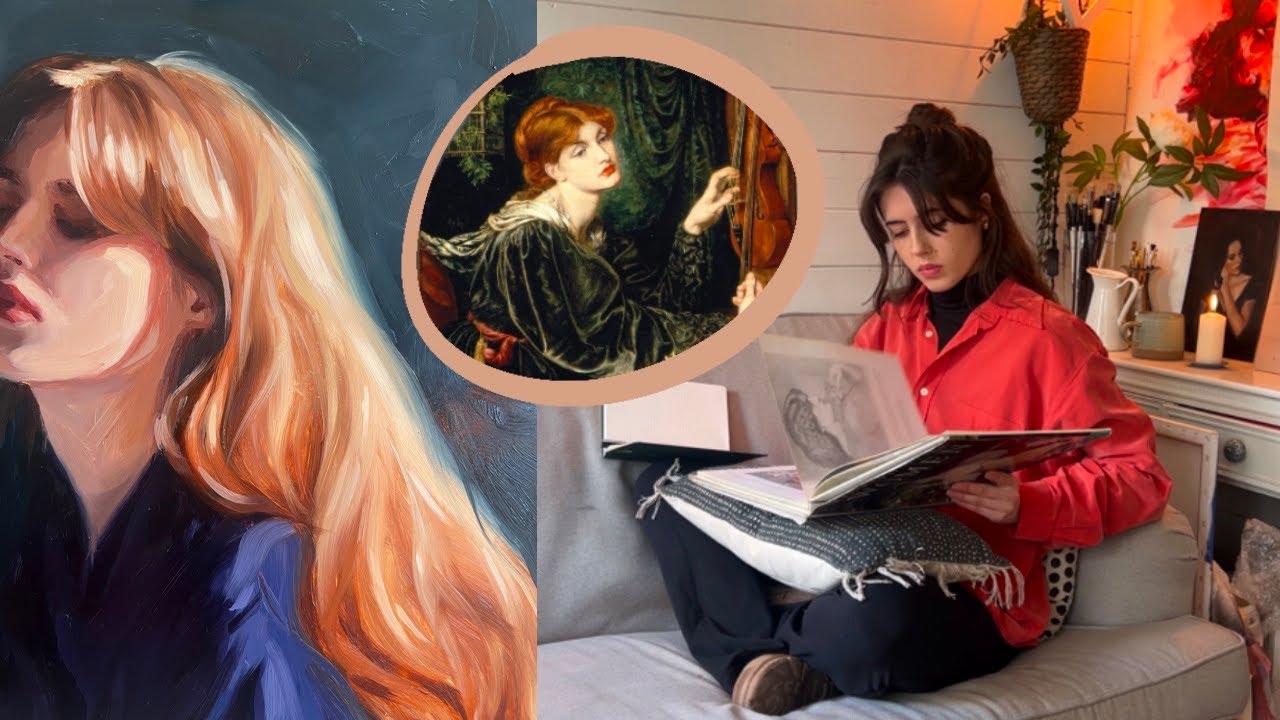 Painting a self portrait BUT Pre-Raphaelite inspired✨