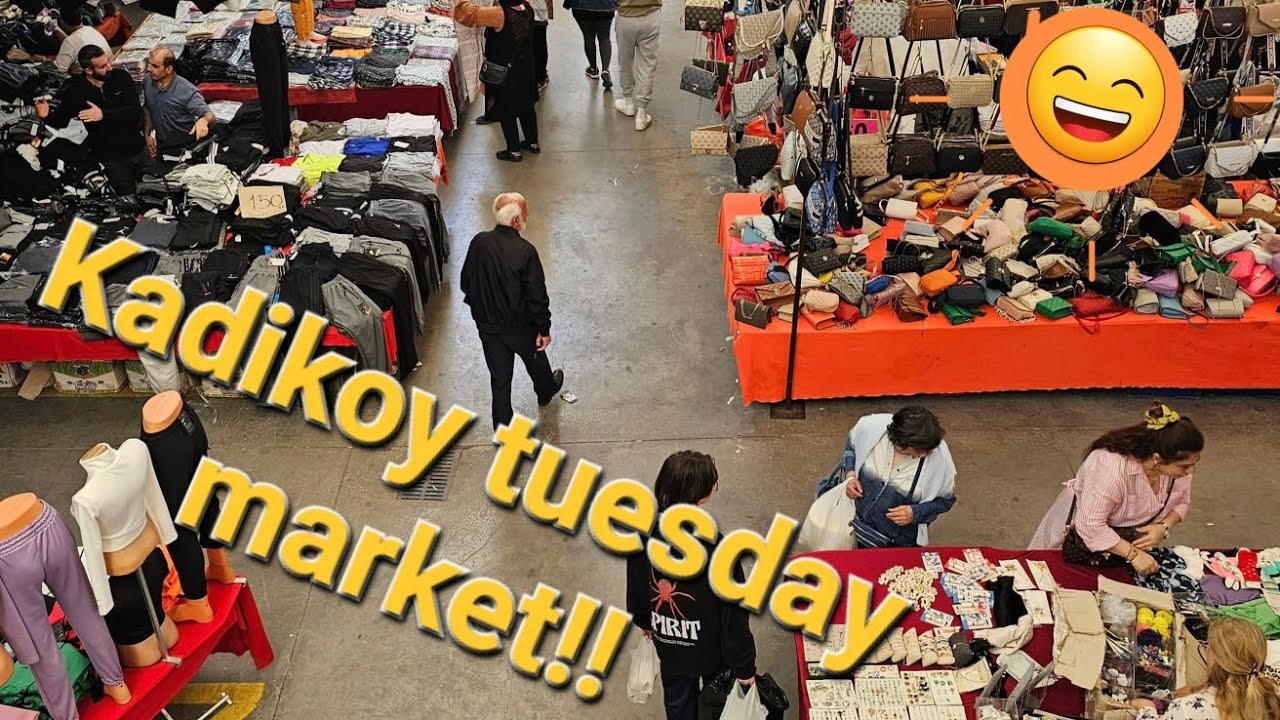 Kadiköy Tuesday market istanbul turkey shopping walkabout