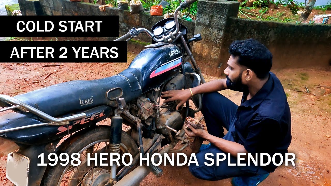 COLD START| | HERO HONDA SPLENDOR  AFTER 2 YEARS | free20 | priyesh