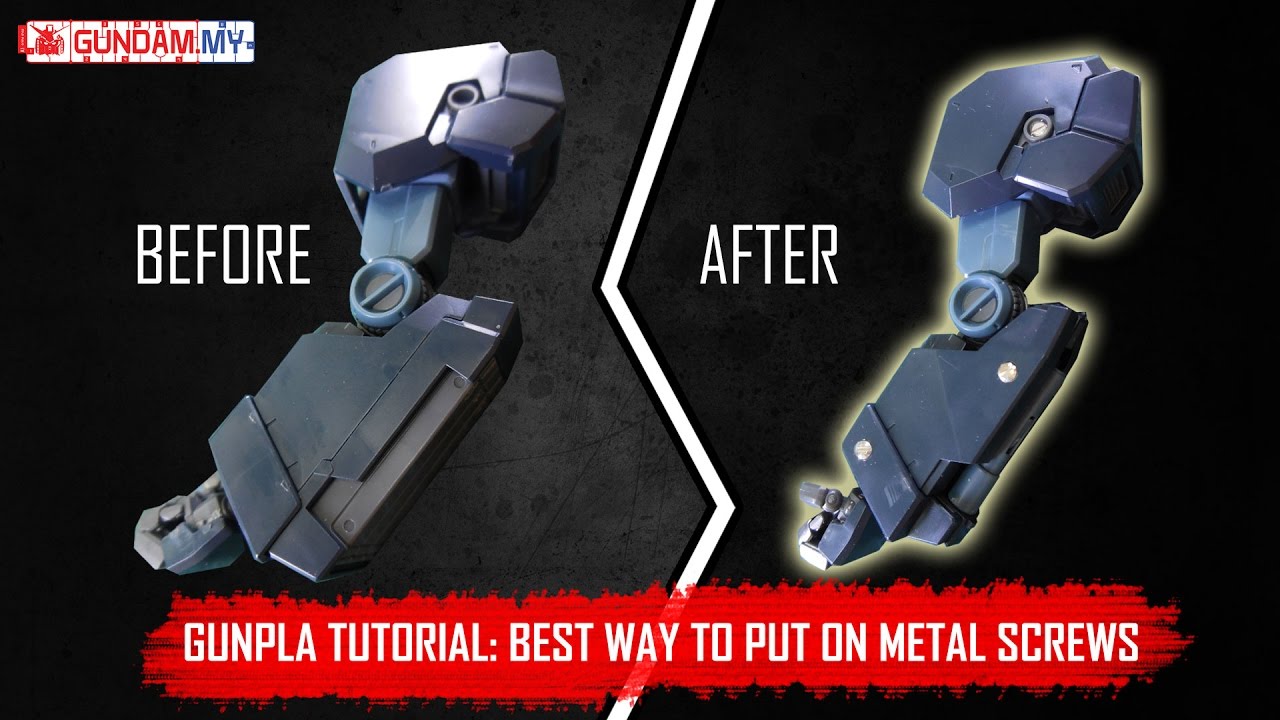 Gunpla Tutorial: Best Way to Put on Metal Screws
