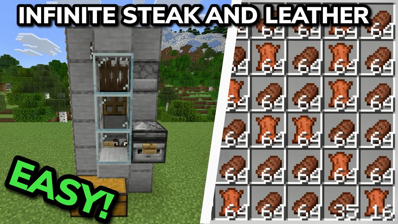 SIMPLE 1.21 AUTOMATIC COW FARM TUTORIAL for Minecraft Bedrock and Java