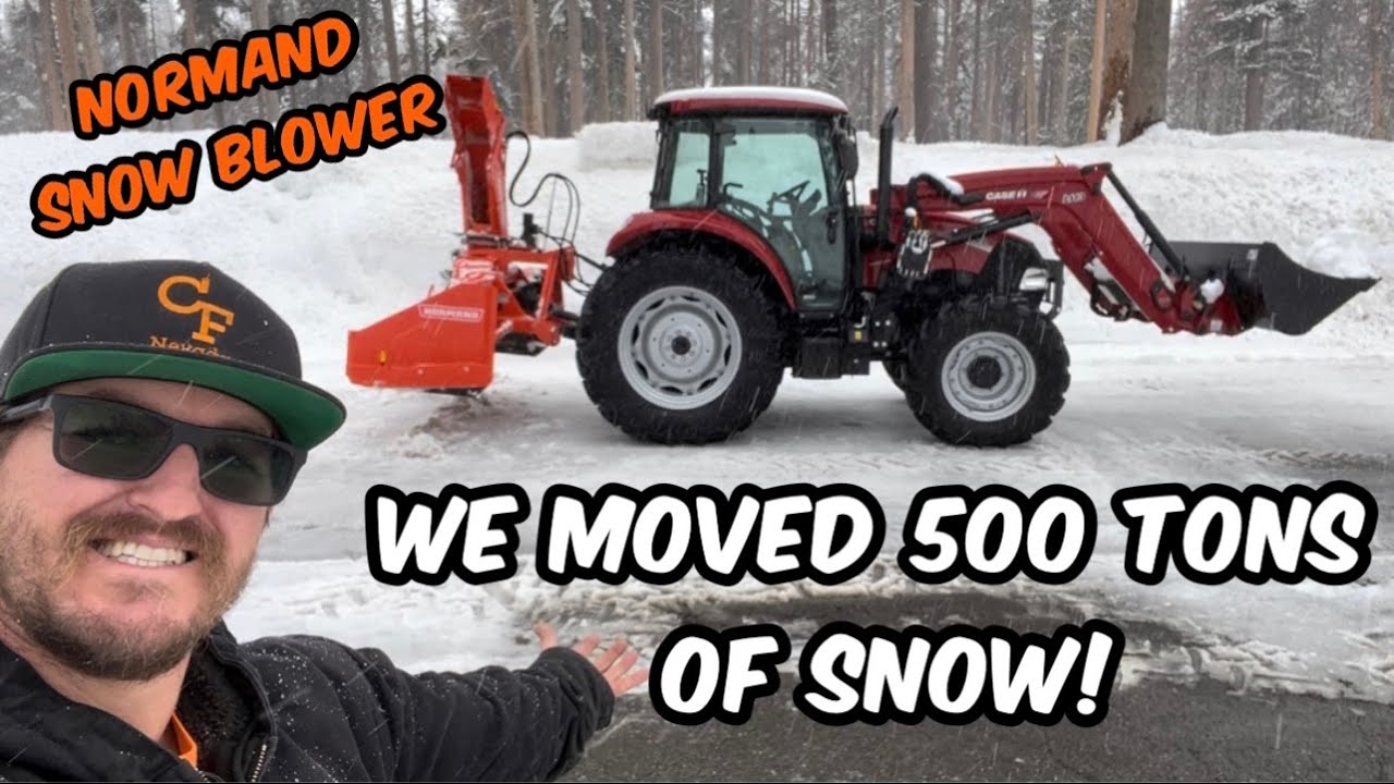 Normand Inverted Snow Blower on Case 110c Tractor
