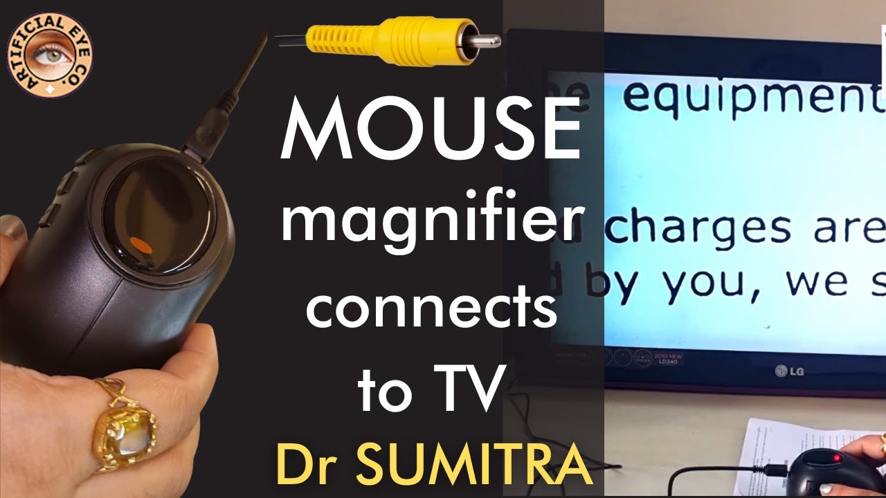 Economical Mouse magnifier connects to large tv screen | Dr Sumitra